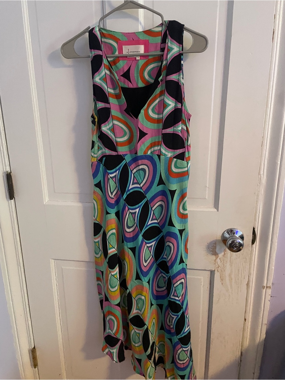 Anthropologie Multicolor Geometric Maxi Dress